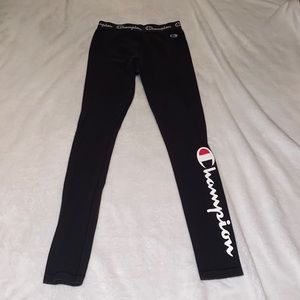 Champion Black Leggings with Logo
